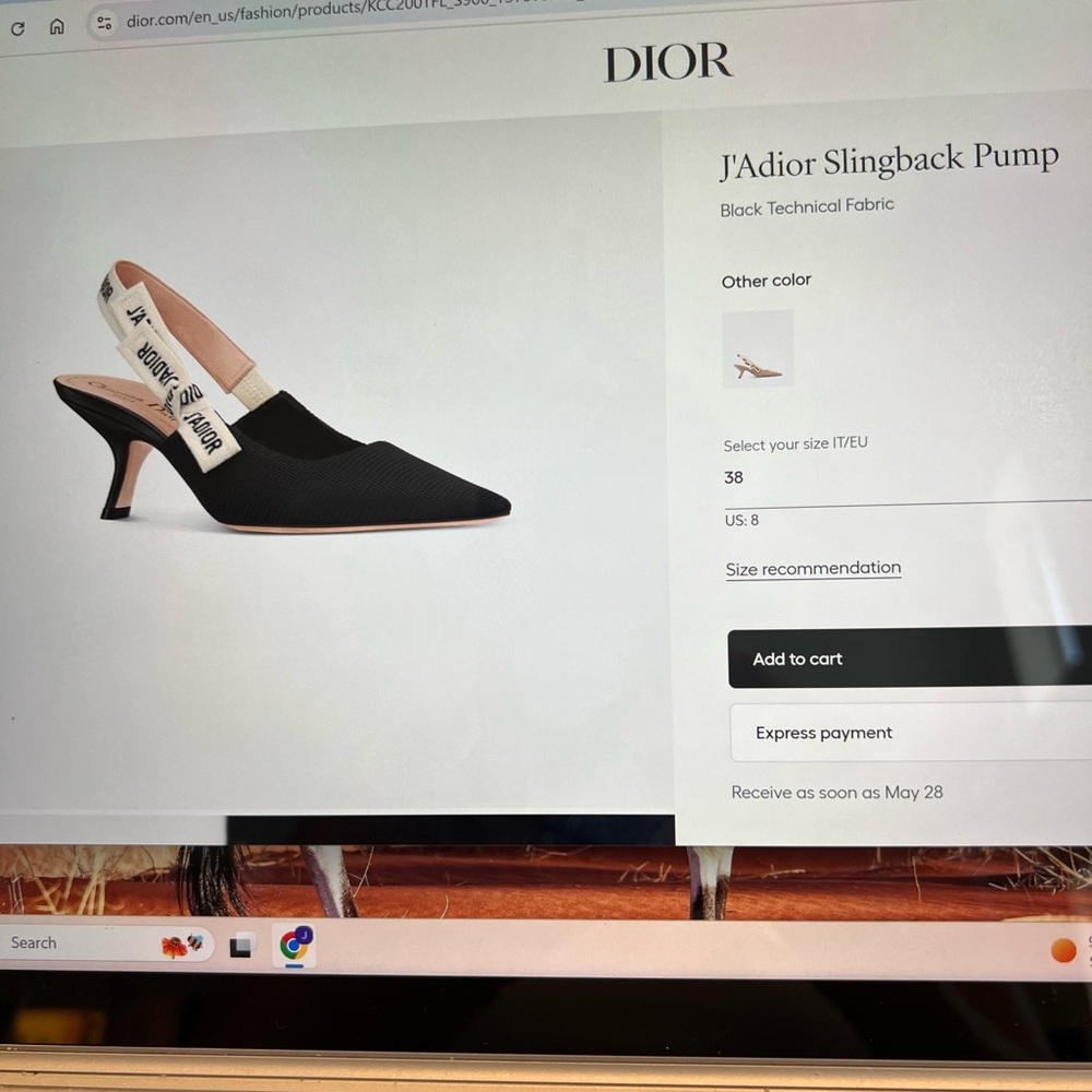 Dior Black Kitten Heels with Decorative Bow - Picture 11 of 11